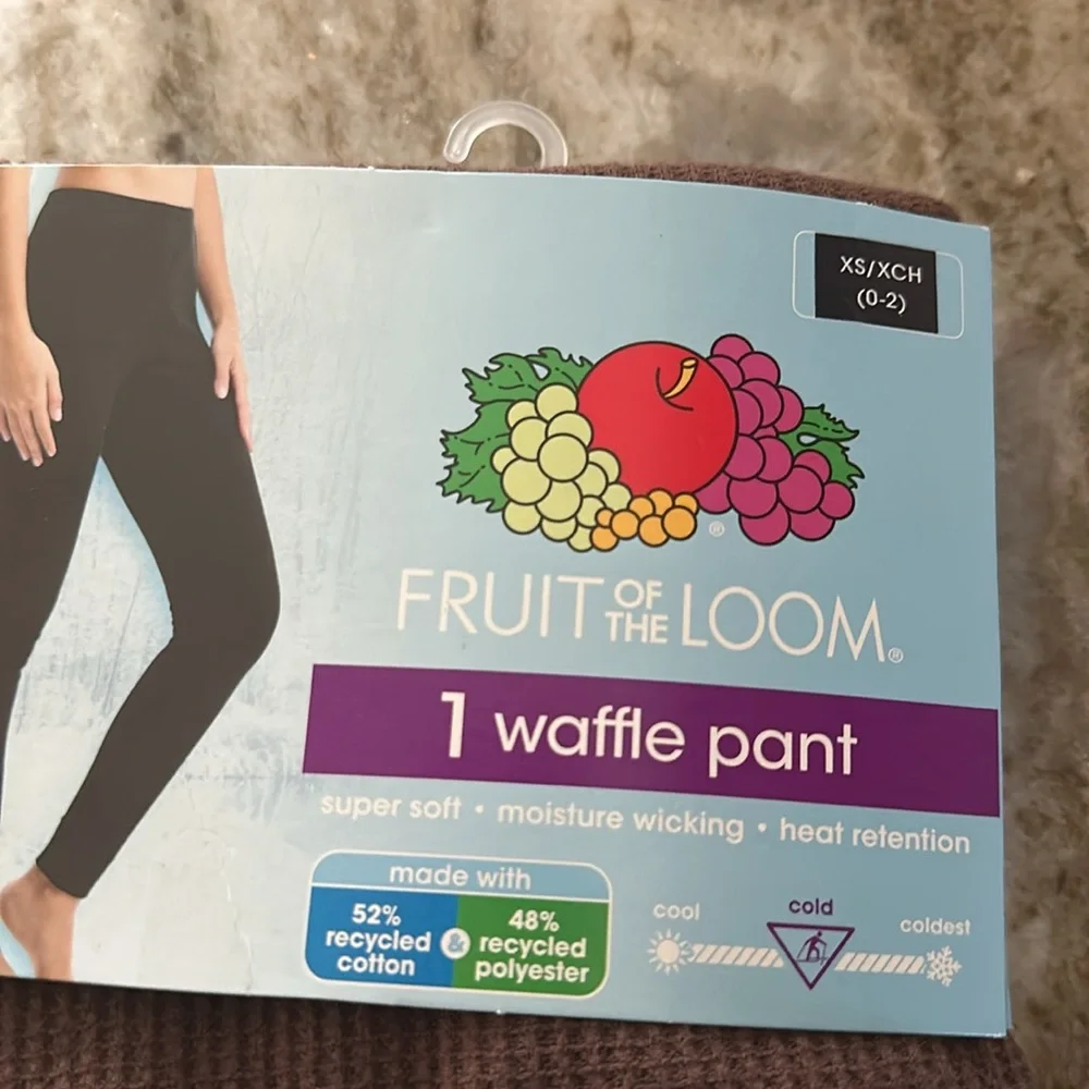 Fruit of the Loom Women's Recycled Waffle Thermal Bottom and Top Size XS - Picture 9 of 16